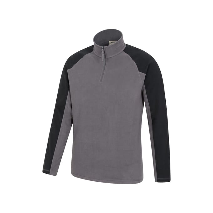 Mountain Warehouse Heren Ashbourne II Half Zip Fleece Top (Donkergrijs)