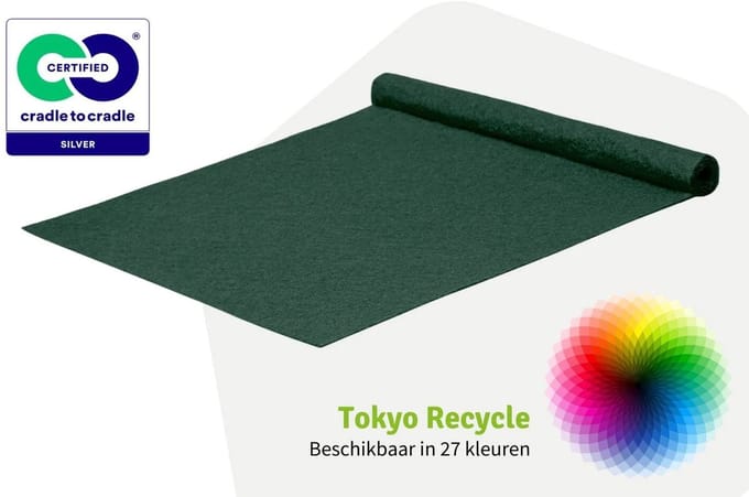 GJ Floors - Budget loper Tokyo Recycle | Donkergroen - Breedte x Lengte: 2 meter / 5 meter