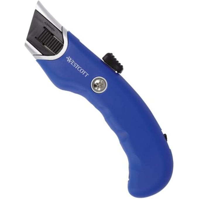 Westcott cuttermes, trapeziummes 19 mm, met 5 reservemesjes, ergonomisch
