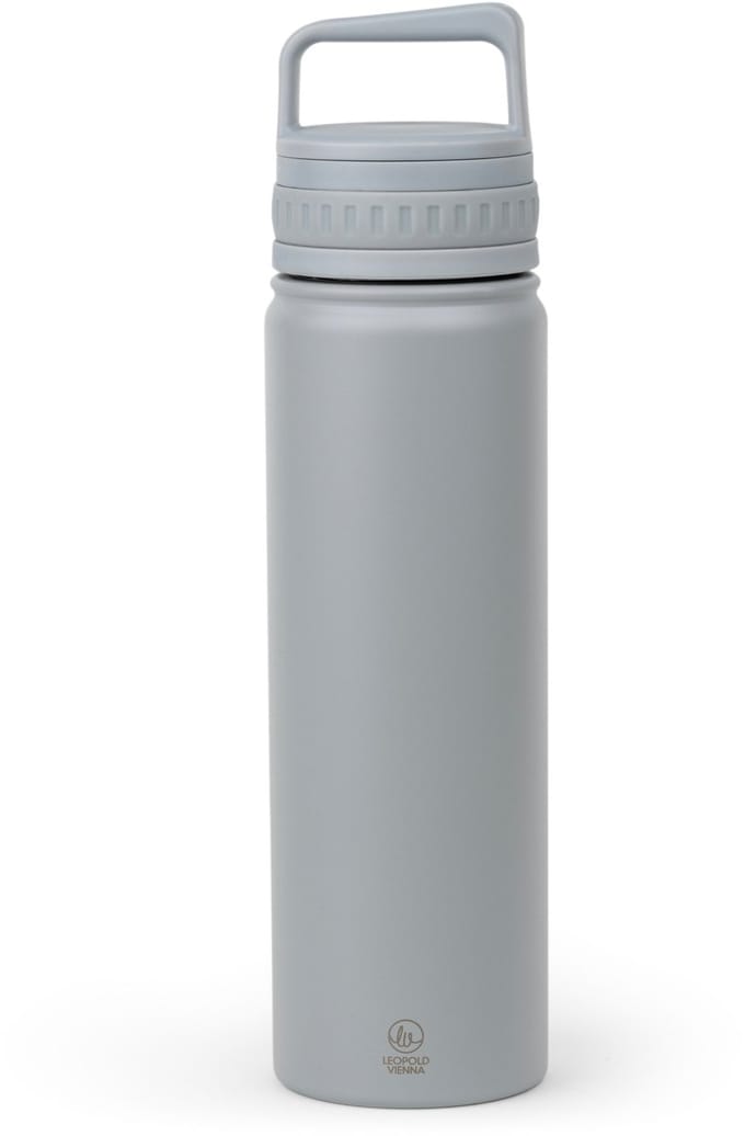 Leopold Vienna - Drinkfles Moshi to-go beker thermosfles - dubbelwandig RVS - grijs