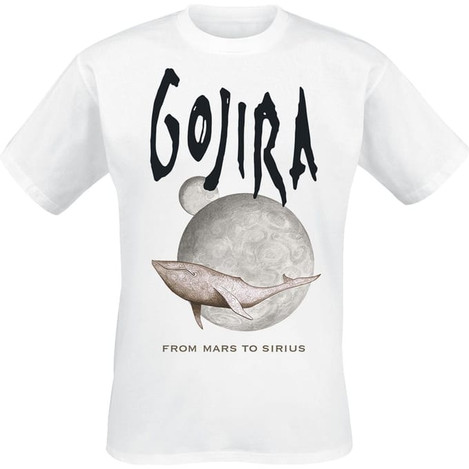 Gojira T-shirt - Whale From Mars - S tot XXL - voor Mannen - wit