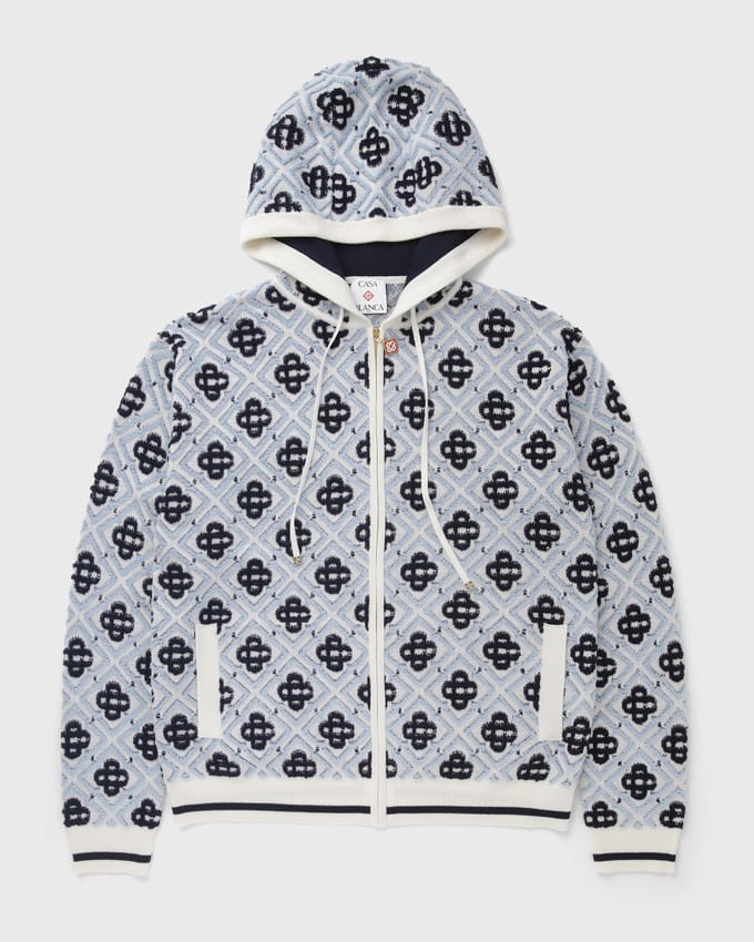 MONOGRAM ZIP UP HOODIE