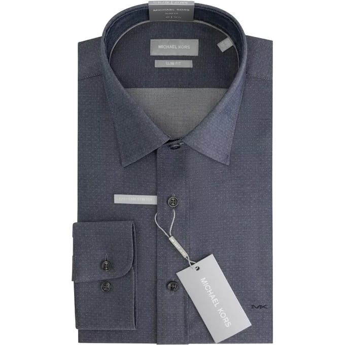 Slim fit overhemd Michael Kors Fine Dobby