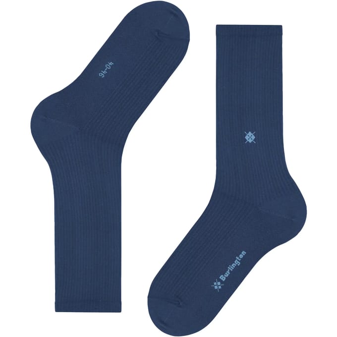 Burlington Boston herensokken - blauw (royal blue)