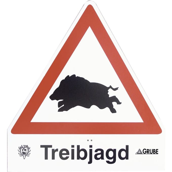Waarschuwings bord drijfjacht treibjagd