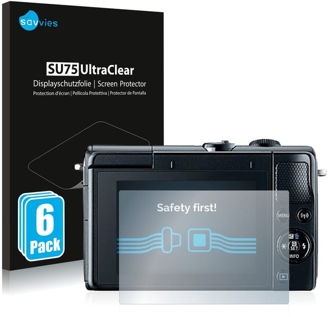 Savvies - Screenprotector voor Canon EOS M100 - Folie Beschermfolie transparant 6 Stuks