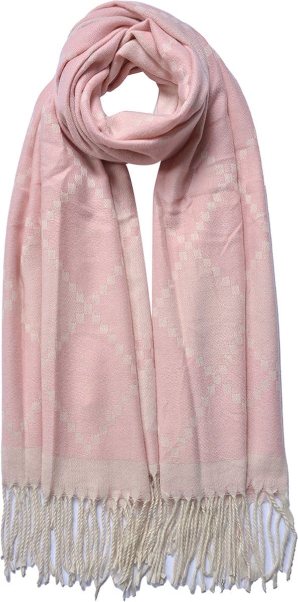 Juleeze Wintersjaal Dames 68x180 cm Roze Polyester