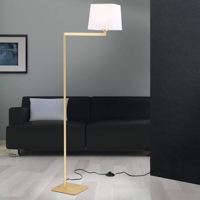 ORION Vloerlamp Carlton, mat messing