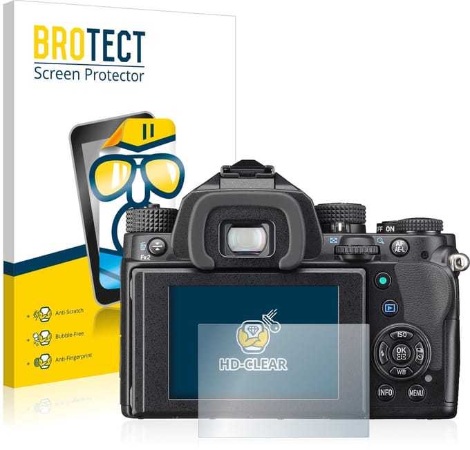BROTECT - Screenprotector voor Pentax KP - Folie Beschermfolie transparant 2 Stuks