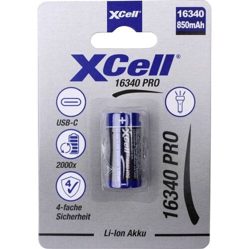XCell Speciale oplaadbare batterij 16340 Li-ion 3.6 V 850 1 stuk(s)