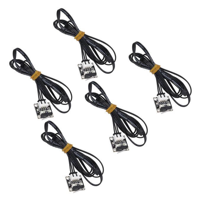 5 Stuks Eindstop Eindaanslag 3 Pin Vlamvertragend 3D Printer Eindaanslag Eindaanslag Module voor Ender black