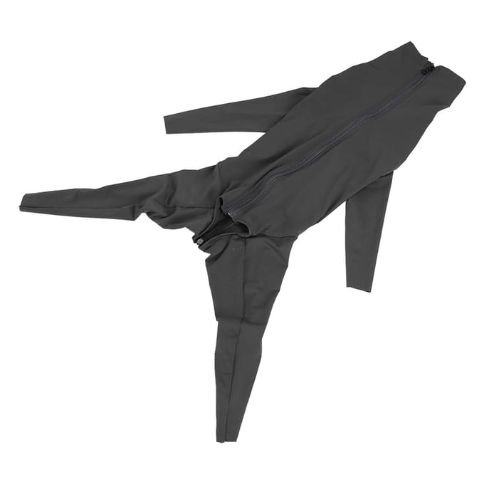 Hondenpak Volledige Bedekking Elastisch Voorkomt Verharen Hondenbodysuit voor Postoperatief S S gray
