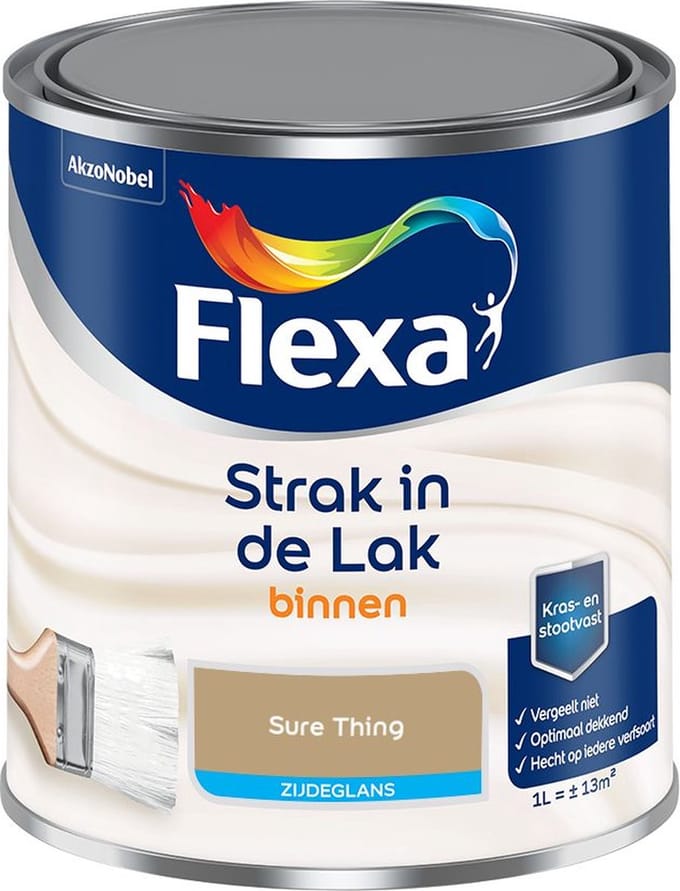 Flexa - Strak In De Lak Binnenlak Zijdeglans - Sure Thing - Mengverf - 1 L