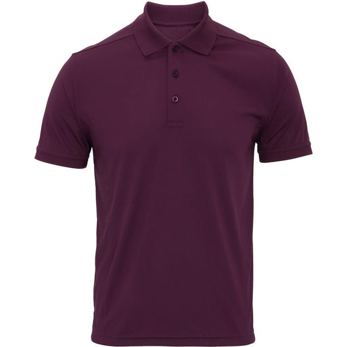 Premier Heren Coolchecker Poloshirt (Aubergine)