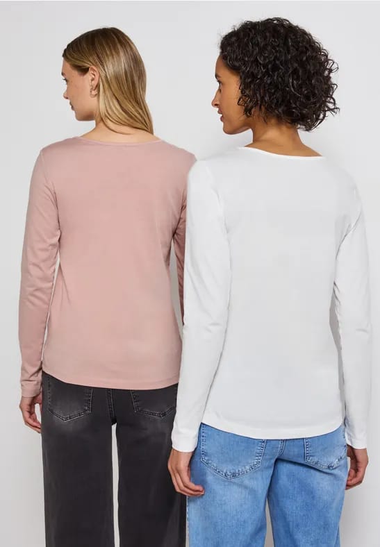 2-pack shirts met lange mouwen