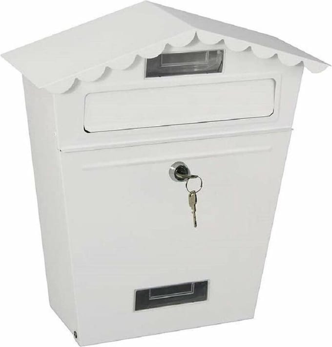 Brievenbus EDM Staal Wit Classic (29,5 x 10,5 x 35,5 cm)