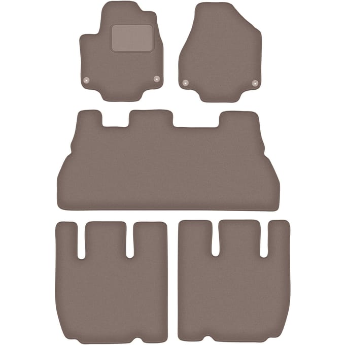 Beige velours vloermatten voor: Chrysler Pacifica II 7-zits (2017-)