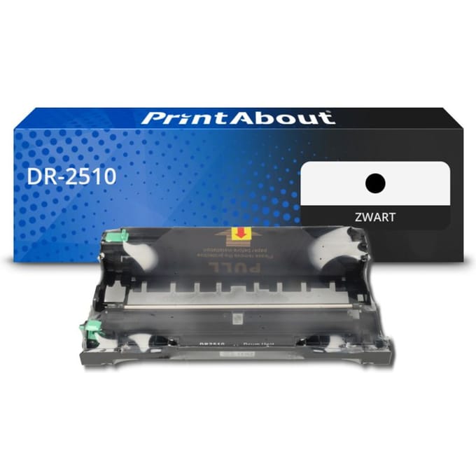 PrintAbout huismerk Drum DR-2510 Zwart Geschikt voor Brother