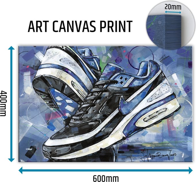 Sneaker canvas classic BW black persian violet 60x40 cm
