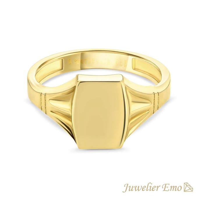 Juwelier Emo - 14 Karaat Gouden Kinderring jongens - KIDS - MAAT 14.50