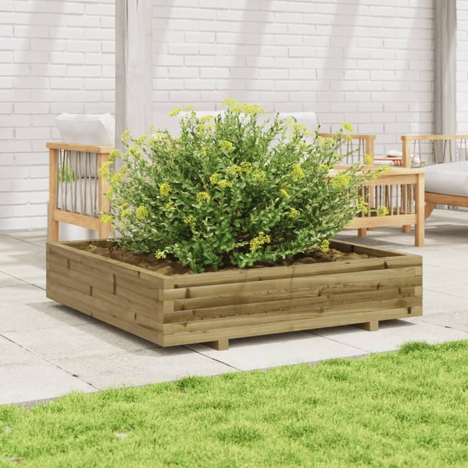 vidaXL - Plantenbak - 110x110x26,5 - cm - geïmpregneerd - grenenhout