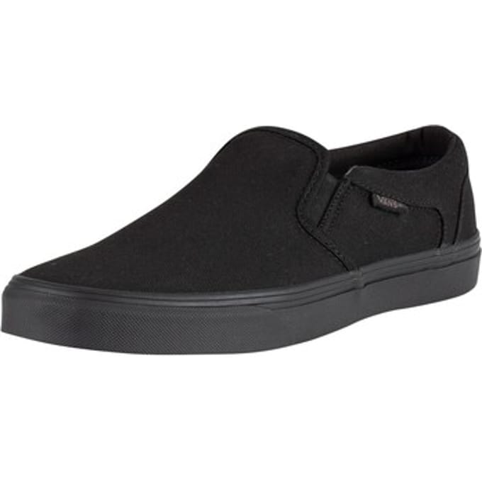 Vans Asher Canvas Heren Sneakers - Black/Black