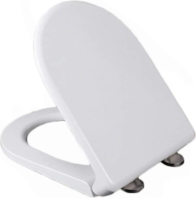 WC-bril D-vorm - Toiletbril - Badkamer Vernieuwen - Softclose Scharnier - 36 x 45 cm - Wit
