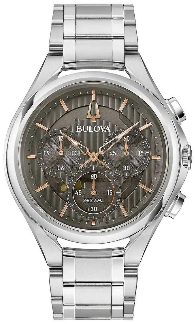 Bulova Curv 96A298 Horloge - Staal - Zilverkleurig - Ø 44 mm