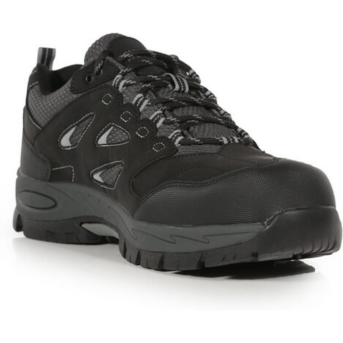 Regatta Heren Mudstone Nubuck Veiligheidstrainers (Zwart/Graniet)