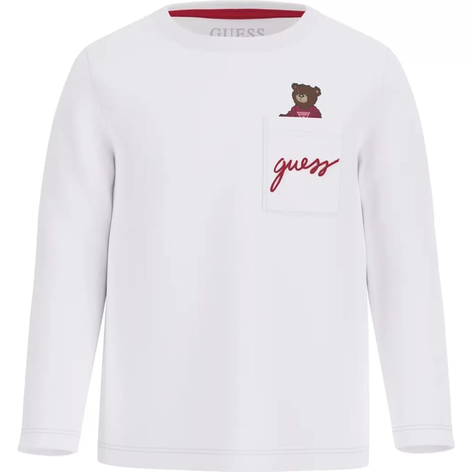 Kinder-T-shirt met lange mouwen Guess pure white 1