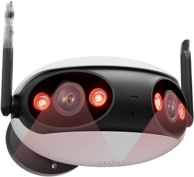 Beveiligingscamera - IP Camera - Huis Beveiligen - 180 Graden Panoramisch - 8MP - Wit