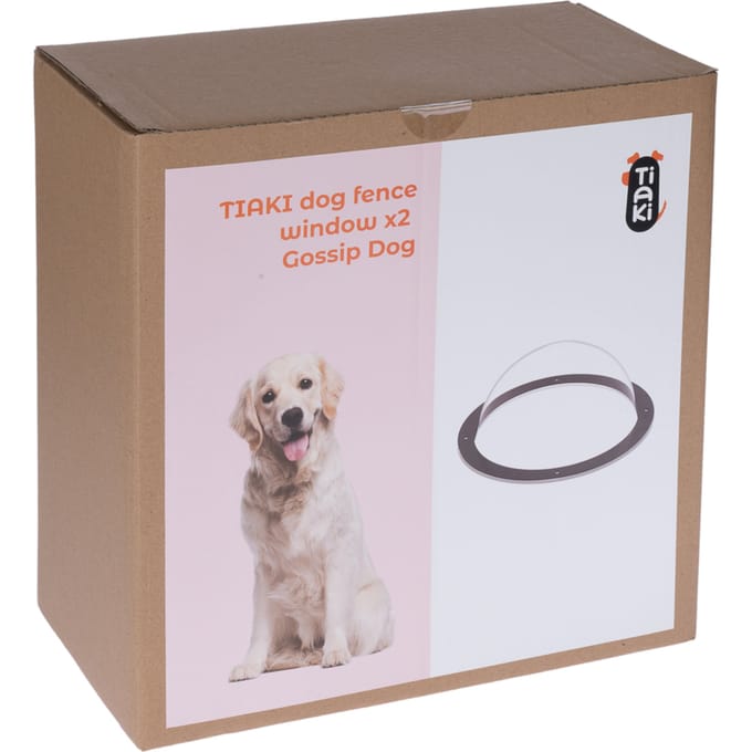 TIAKI Dog Fence Window "Gossip Dog" 2delig Set
