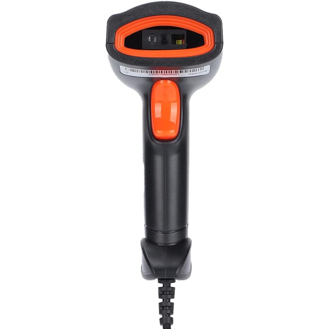 Handheld Barcodescanner 360 graden Lezen Stofdicht Waterdicht QR-code USB-lezer Zwart + Oranje veelkleurig