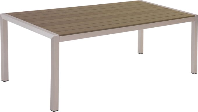 BELIANI VERNIO - Tuintafel - Bruin - 90 x 180 cm - Aluminium