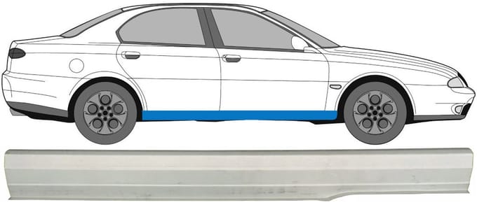 Reparatie dorpel voor Alfa Romeo 166 1998-2007 / Rechts