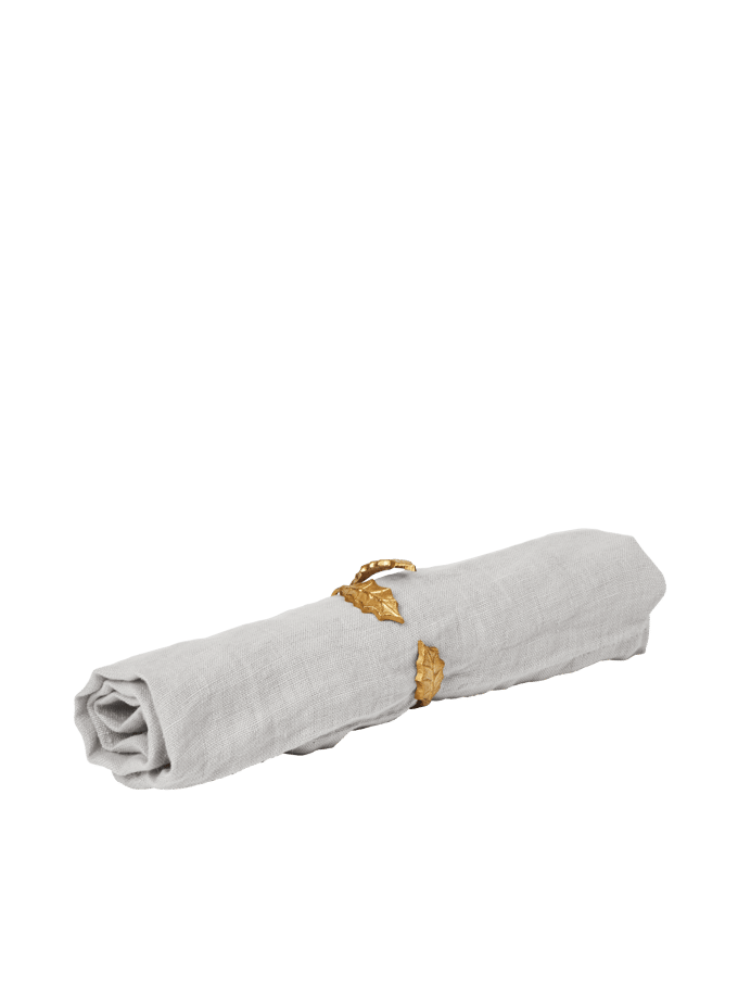 Ferm Living Holly Leaf servetringen (set van 4) - messing