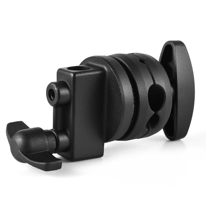 Multifunctionele Lichtstatief Montageadapter Heavy Duty Draaibare Kop Houder Gripkop voor Licht zwart