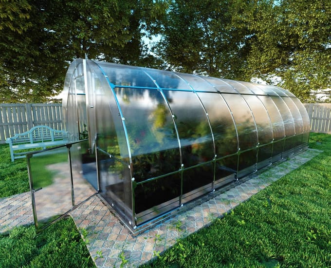 Polycarbonaat tuinkas 3x6m 18m² - KLASIKA Tube