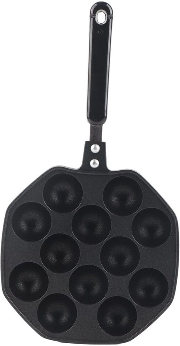 Allecto - Mini Pannenkoek Maker - Takoyaki - Compact ontwerp - Zwart