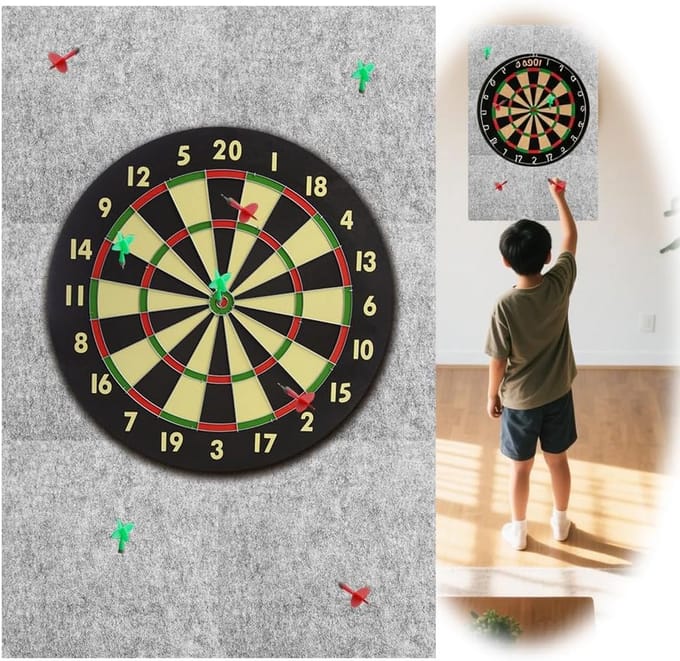 Zelfklevende Vilt Wandbescherming Dartbord Set