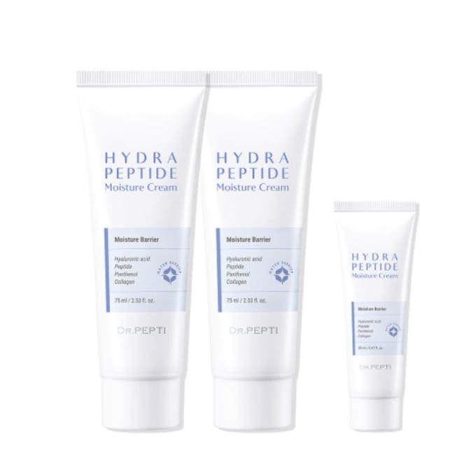 Dr. Crème hydratante Pepti Hydra Peptide 75ml x2 (+20 ml) | Crème Peptidique Hydratante white