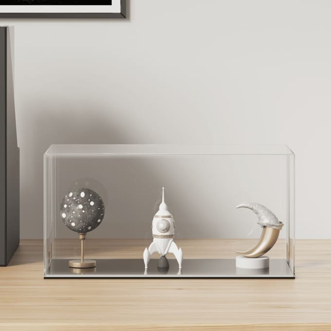 vidaXL - Vitrine - transparant - 24x12x11 - cm - acryl