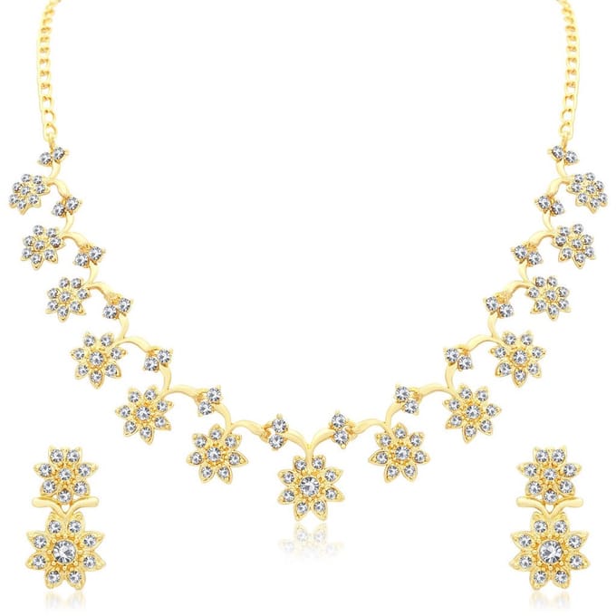 N3 Collecties Luxe Vergulde Zirkonia Stenen Sieraden Set
