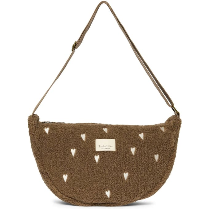 Studio Noos fanny pack brown hearts teddy