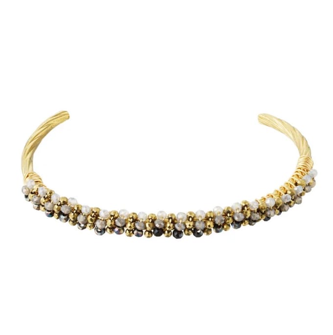 Yehwang Armband Fiesta goud zwart grijs