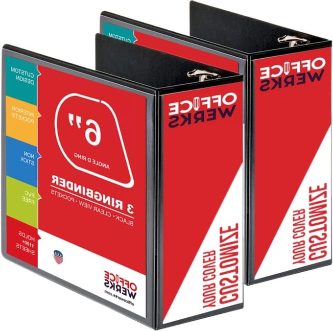 Ringband D-ring - Presentatiemap Bindmiddel - Documenten Organiseren - Aanpasbare Clear View Cover - 6 Inch Capaciteit - Zwart