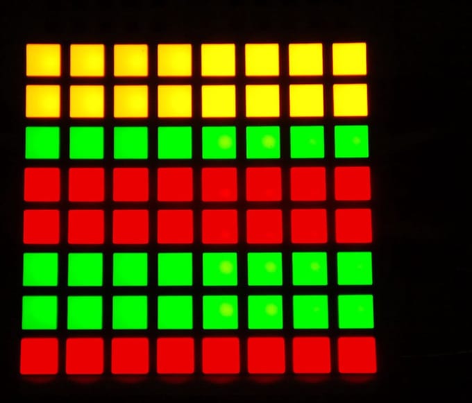 Small 1.2 inch 8x8 Bi-Color (Red/Green) Square LED Matrix Adafruit 458