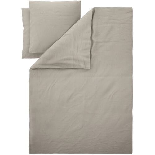 LIVARNO Katoen linnen dekbedovertrek 200 x 200 cm (Beige)