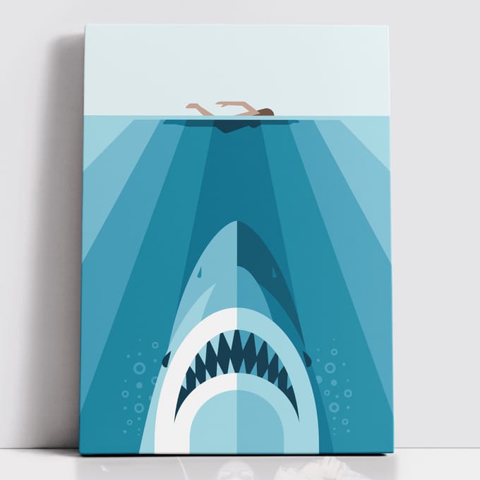 Decorsome x Jaws Geometric Rectangular Canvas - 12x18 inch