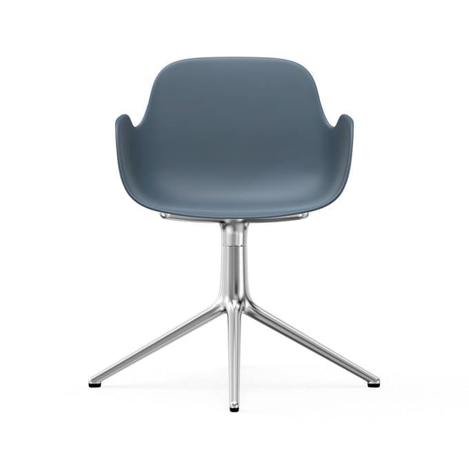 Normann Copenhagen - Form Draaifauteuil - blauw - aluminium